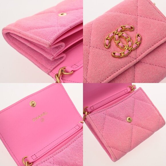 CHANEL Pink Canvas Pouch - Picture 9 of 11